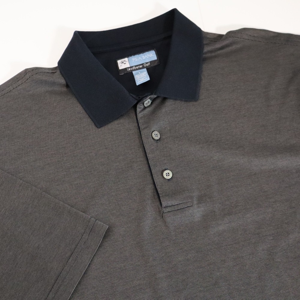 Jos A Bank Polo Golf Shirt Men's Sz L 100% Silk Short Sleeves Casual